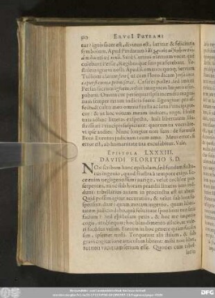 Epistola LXXXIII. Davidi Floritio S. D.