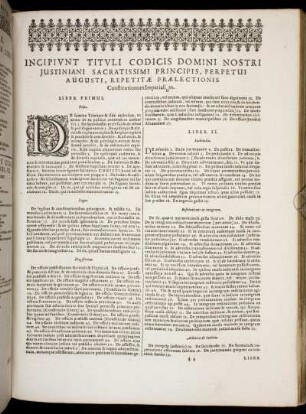 Incipiunt Tituli Codicis Domini Nostri Justiniani Sacratissimi Principis, Perpetui Augusti, Repetitæ Prælectionis Constitutionum Imperialium.