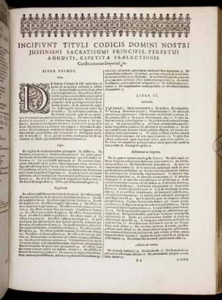 Incipiunt Tituli Codicis Domini Nostri Justiniani Sacratissimi Principis, Perpetui Augusti, Repetitæ Prælectionis Constitutionum Imperialium.
