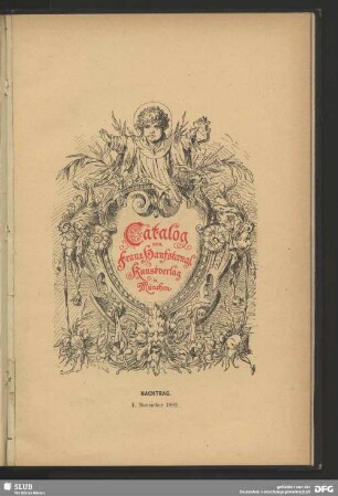 Nachtrag: Catalog von Franz Hanfstaengl Kunstverlag in München