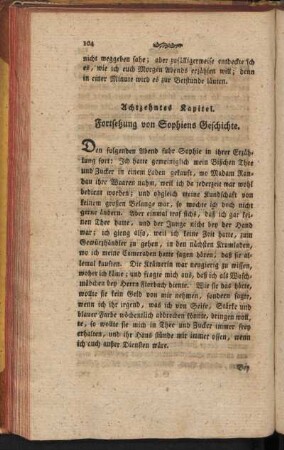 Achtzehntes Kapitel. Fortsetzung von Sophiens Geschichte