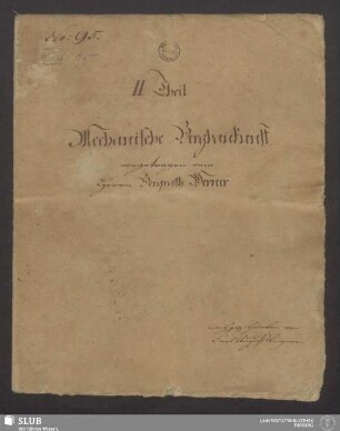 II. Theil: Mechanische Bergbaukunst - XVII 95
