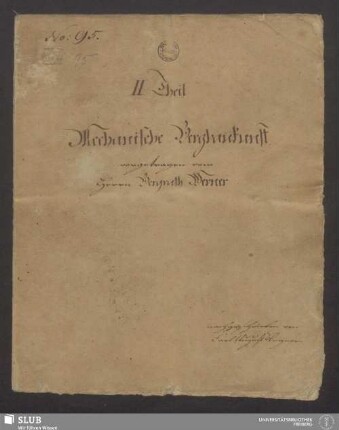 II. Theil: Mechanische Bergbaukunst - XVII 95