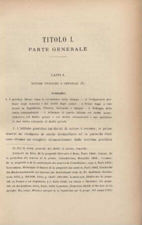Capo I. Notizie storiche e generali