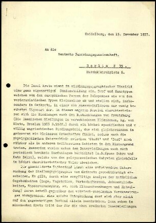 F. Schachermeyr an DAI Athen
