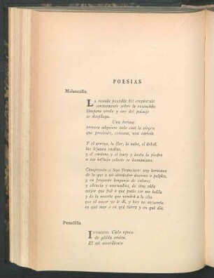 Poesías : Melancolía [y] Pesadilla [y] Fiebre