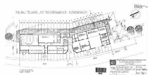 Kornwestheim Pbf: Neubau Stellwerk "KA" Rbf.Kornwestheim Erdgeschoss, Plan Nr.2D Nebengeb.