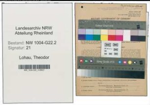 Entnazifizierung Theodor Lohau , geb. 22.04.1905 (Ingenieur)
