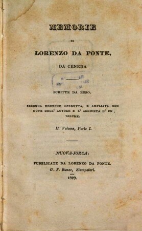 Memorie di Lorenzo DaPonte, da Ceneda : In tre volumi. Vol. 2, p. 1