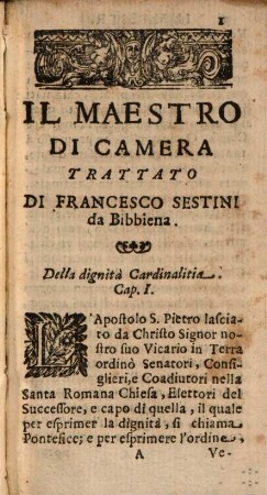 Il Maestro di Camera