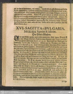 XVI. Sagitta: Bulgaria, Moesia superior & inferior. Der Pfeil: Mysien