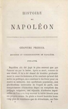 Histoire de Napoléon Ier. 1
