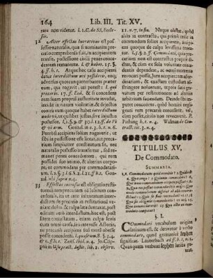 Titulus XV. De Commodato