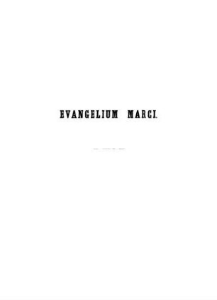 Evangelium Marci