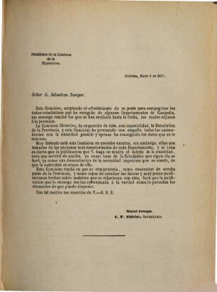 Boletin de la Exposicion Nacional en Córdoba en 1871 : Publicacion oficial Director D. Bartolomé Victory y Suarez, 6,5