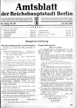 1942,29: Nr. 29, 19. Juli 1942