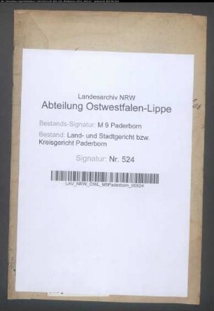 Teilungsrezess der Westenholzer Gemeinheiten Möse und Venn.