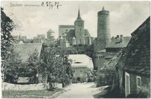 Bautzen. Alte Wasserkunst mit Stadtansicht, Ansichtskarte