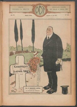 En el cementerio político: La ofrenda de Maneco - [Caricatura]
