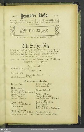 Heft 32. Alt-Scherbitz, Güntheritz, Hohenossig, Zschölkau