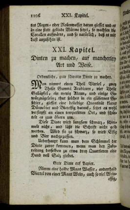 XXI. Kapitel. Dinten zu machen, auf mancherley Art und Weise.