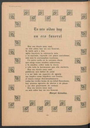 En mis oídos hay un eco funeral