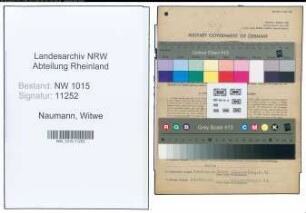 Entnazifizierung Witwe Naumann , geb. 26.02.1889 ()