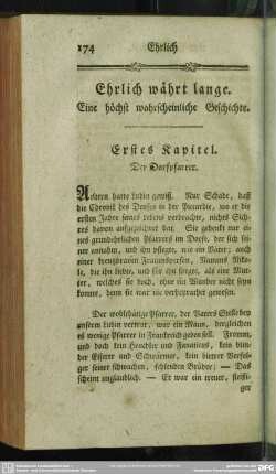 Ehrlich währt lange. Eine höchst wahrscheinliche Geschichte
