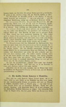15. Die deutsche Kolonie Kamerun in Westafrika