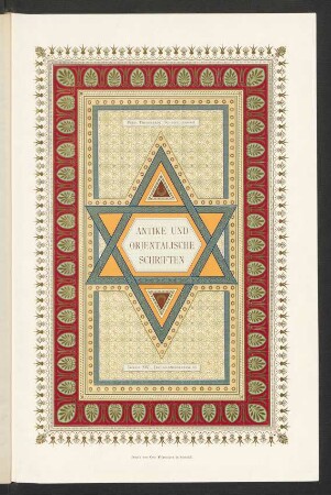 Antike und orientalische Schriften