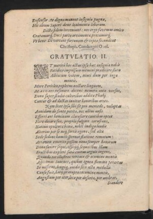 Gratulatio. II.