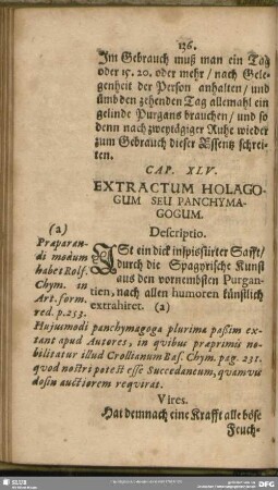 Cap. XLV. Extractum Holagogum Seu Panchymagogum