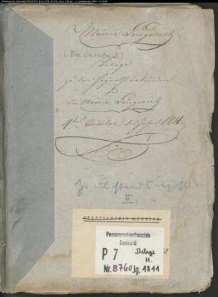 Belegakte zum Heiratsregister 1811 der Munizipalität Kirchspiel Lengerich