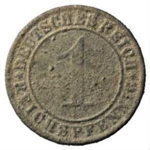 Fundmünze, 1 Reichspfennig, 1924 - 1936