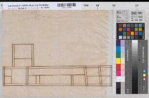 Wocklum (Balve) Gartenplan oder Gebäudegrundriß 18.Jh. o.M. 33 x 42 Zeichnung Landsberg-Velen Nr. 595