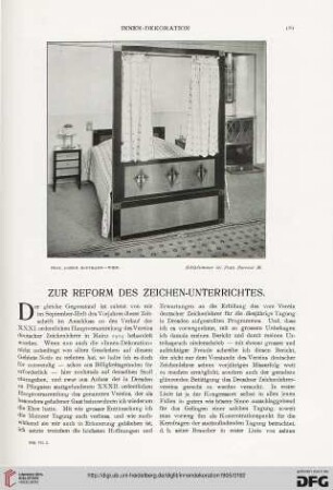 Zur Reform des Zeichen-Unterrichtes