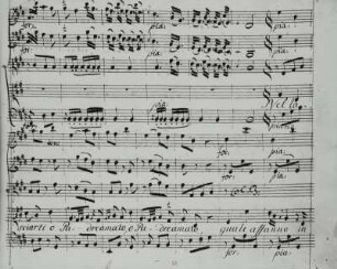 Arie des Leucippo "Nel lasciarti o Padre amato", Atto I/Scena I. Seite 33 der Partitur