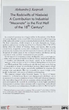 40: The Radziwiłłs of Nieśwież : a contribution to industrial "Mecenate" in the first half of the 18th century