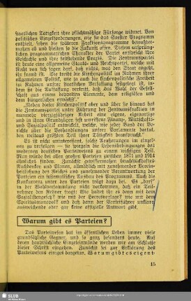 Warum gibt es Parteien?