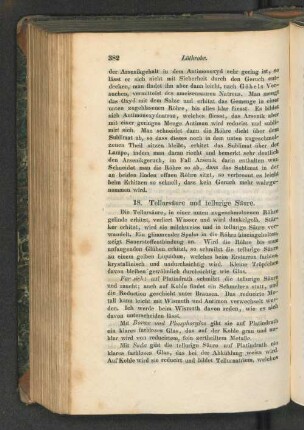 18. Tellursäure und tellurige Säure.