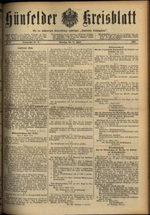 Ausgabe vom Dienstag, den 18. April 1916.
