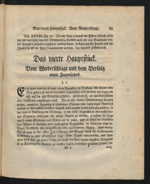 Das vierte Hauptstück. Vom Wiederschlage und dem Verfolg eines Fugensatzes
