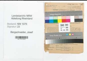 Entnazifizierung Josef Bergschneider , geb. 16.10.1903 (Kohlenhaendler)