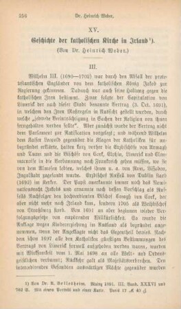 256-274 Geschichte der katholischen Kirche in Irland : III.
