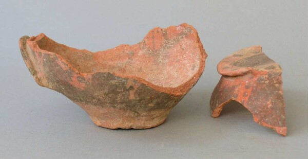 Fragments of a clay bowl