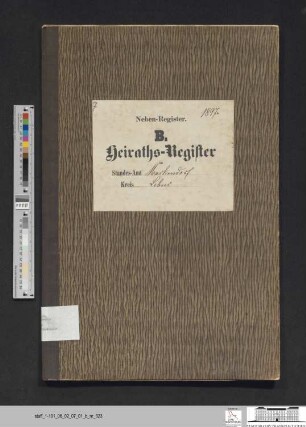 Heiratsregister Markendorf 1897
