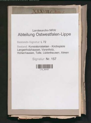 Besetzung der Küsterstelle (Schulmeisterstelle)
