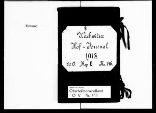 In Pillnitz geführte Hoftagebücher, 1913