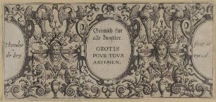 Ornamentfries mit Medaillons, Titelblatt der Folge „Grotisch fur alle kunstler. Grotis pour tous artisien“