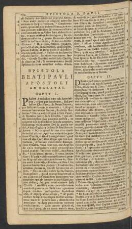 Epistola Beati Pavli Apostoli Ad Galatas.